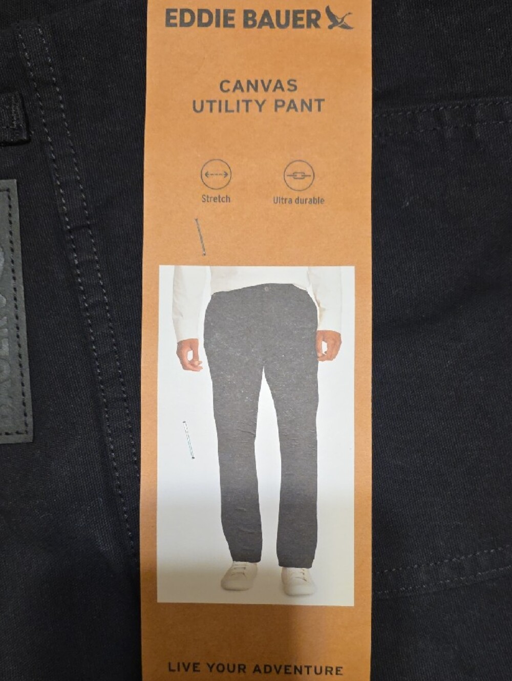 Eddie Bauer Black Canvas Utility Chinos - Picture 4 of 4
